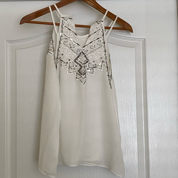 White, beaded/embroidered blouse - Picture 2 of 5